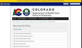 
							         Nursing Facilities | Colorado Department of Health Care Policy and ...								  
							    