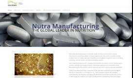 
							         Nutra Manufacturing – The Global Leader in Nutrition								  
							    