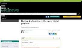 
							         Nutrien Ag Solutions offers new digital platform - Grainews								  
							    