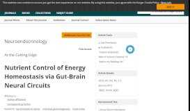 
							         Nutrient Control of Energy Homeostasis via Gut-Brain Neural Circuits ...								  
							    