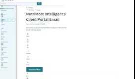 
							         NutriMost Intelligence Client Portal Email - Scribd								  
							    