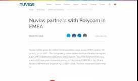 
							         Nuvias partners with Polycom in EMEA - Nuvias								  
							    