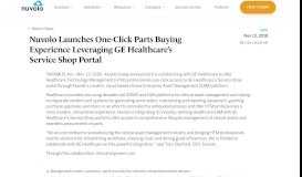 
							         Nuvolo Launches One-Click Parts Buying Experience Leveraging GE ...								  
							    