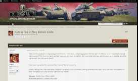 
							         Nvidia Fee 2 Play Bonus Code - Gameplay - World of Tanks official ...								  
							    