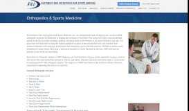 
							         NWO » Orthopedics & Sports Medicine								  
							    