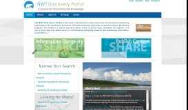 
							         NWT Discovery Portal								  
							    