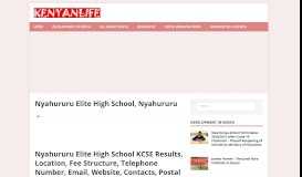 
							         Nyahururu Elite High School, Nyahururu - Kenyanlife.com								  
							    