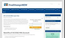 
							         NYC ACCESS HRA Login Help - Food Stamps Now								  
							    