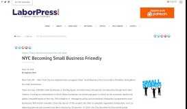 
							         NYC Becoming Small Business Friendly – LaborPress								  
							    