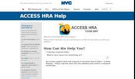 
							         NYC - Contact ACCESS HRA - NYC.gov								  
							    