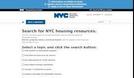 
							         NYC Housing Portal - NYC.gov								  
							    