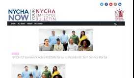 
							         NYCHA Teamwork Adds REES Referral to Residents' Self-Service Portal								  
							    