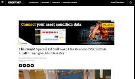
							         NYC's Special Education Software Wasted Time ... - Observer								  
							    