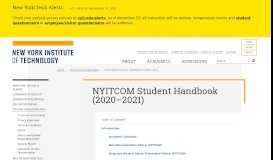 
							         NYITCOM Student Handbook (2019–2020) | Policies & Guidelines ...								  
							    