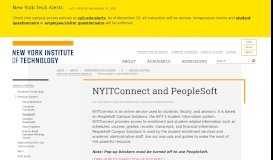 
							         NYITConnect and PeopleSoft | Service Central | NYIT								  
							    