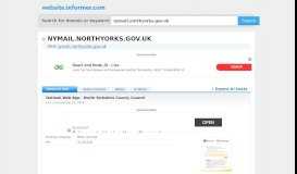 
							         nymail.northyorks.gov.uk at WI. Outlook Web App - North Yorkshire ...								  
							    