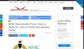 
							         NYSC Job Portal- How to Apply for NYSC Jobs on NYSC ... - Updatefly								  
							    