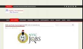 
							         NYSC Job Portal- How to Apply for NYSC Jobs on nyscjobs.org - The ...								  
							    