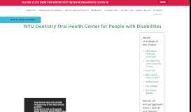 
							         NYU Dentistry Oral Health Center for People with Disabilities								  
							    