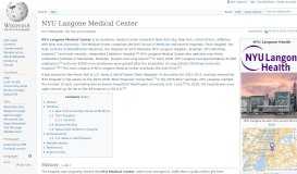
							         NYU Langone Medical Center - Wikipedia								  
							    