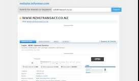 
							         nzhltransact.co.nz at WI. Login - NZHL Internet Service								  
							    