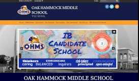 
							         Oak Hammock Middle School: Home								  
							    