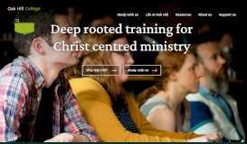 
							         Oak Hill College - Anglican and Independent theological training for ...								  
							    