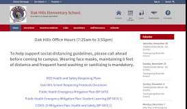 
							         Oak Hills Elementary School / Homepage - Newhall School District								  
							    