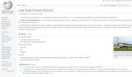 
							         Oak Park School District - Wikipedia								  
							    