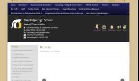 
							         Oak Ridge High School - Parents - El Dorado Union High School District								  
							    
