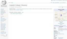 
							         Oakhill College, Whalley - Wikipedia								  
							    