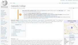 
							         Oaklands College - Wikipedia								  
							    