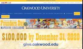 
							         Oakwood University: Home								  
							    