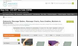 
							         Oakworks Massage Tables - Massage Chairs, Accessories								  
							    