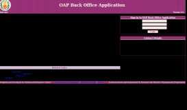 
							         OAP Back Office Application - Login								  
							    