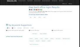 
							         Oap back office login Results For Websites Listing								  
							    