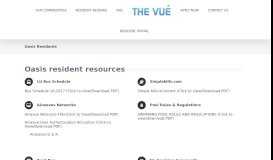 
							         Oasis Residents – The VUE								  
							    