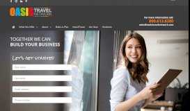 
							         OASIS TRAVEL NETWORK | Independent Home Based Travel Agents ...								  
							    