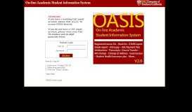 
							         OASIS:Login - University of Southern California								  
							    