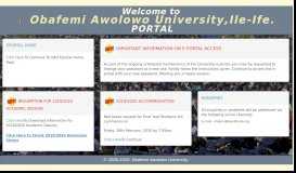 
							         OAU Eportal - Obafemi Awolowo University								  
							    