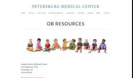 
							         OB Resources - Petersburg Medical Center								  
							    