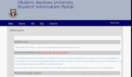 
							         Obafemi Awolowo University - OAU								  
							    
