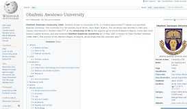 
							         Obafemi Awolowo University - Wikipedia								  
							    