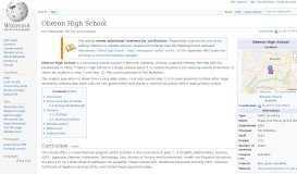 
							         Oberon High School - Wikipedia								  
							    