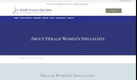 
							         OBGYN Doctors | Dekalb Women's Specialists | Decatur, GA								  
							    