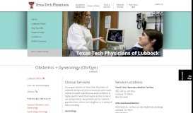 
							         ObGyn | Lubbock | Texas Tech Physicians								  
							    