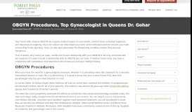 
							         OBGYN Procedures, OBGYN Specialist · Top Gynecologist · Queens, NY								  
							    