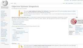 
							         Objective Systems Integrators - Wikipedia								  
							    