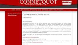 
							         OBMS - Parent Portal - Connetquot Central School District Schools								  
							    