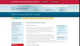 
							         Obstetrics and Gynecology: - Millard Fillmore Suburban Hospital ...								  
							    